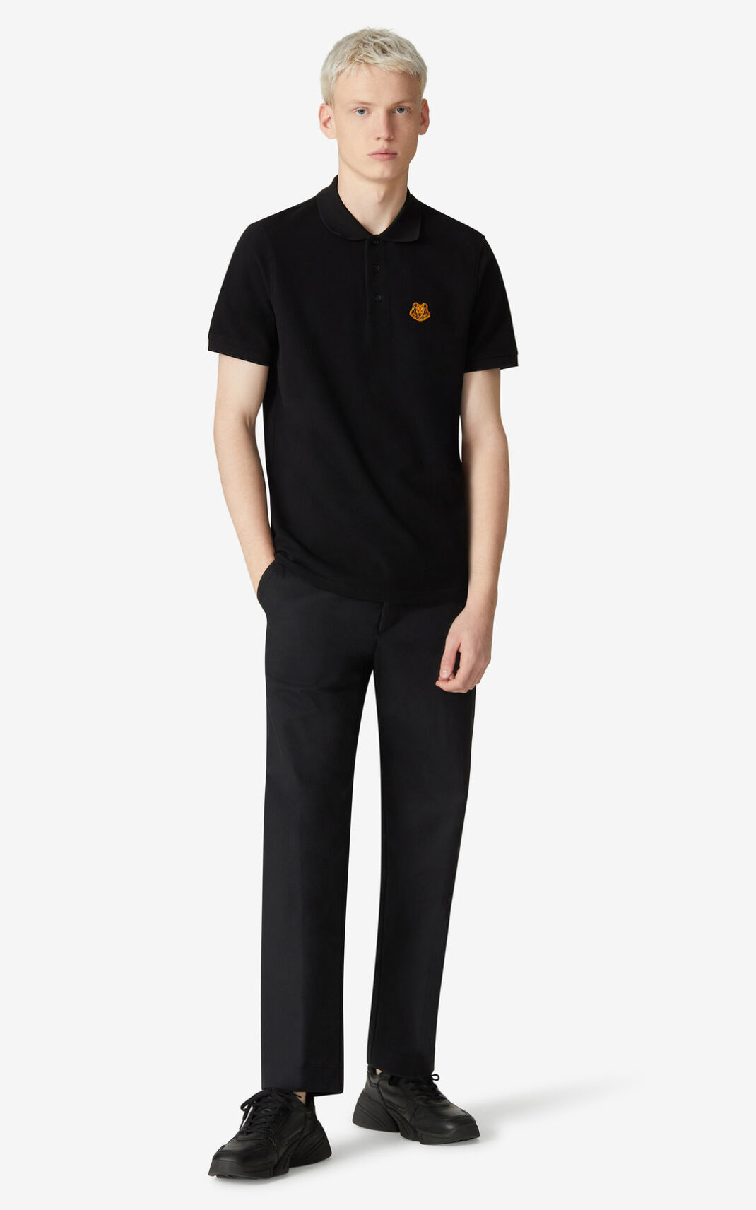 Polo Kenzo Tiger Crest Homme Noir | VPNO-71429